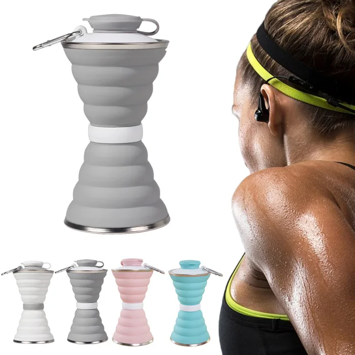 Foldable Water Bottle Silicone Retractable Large Capacity Sports Water Bottles FOU99