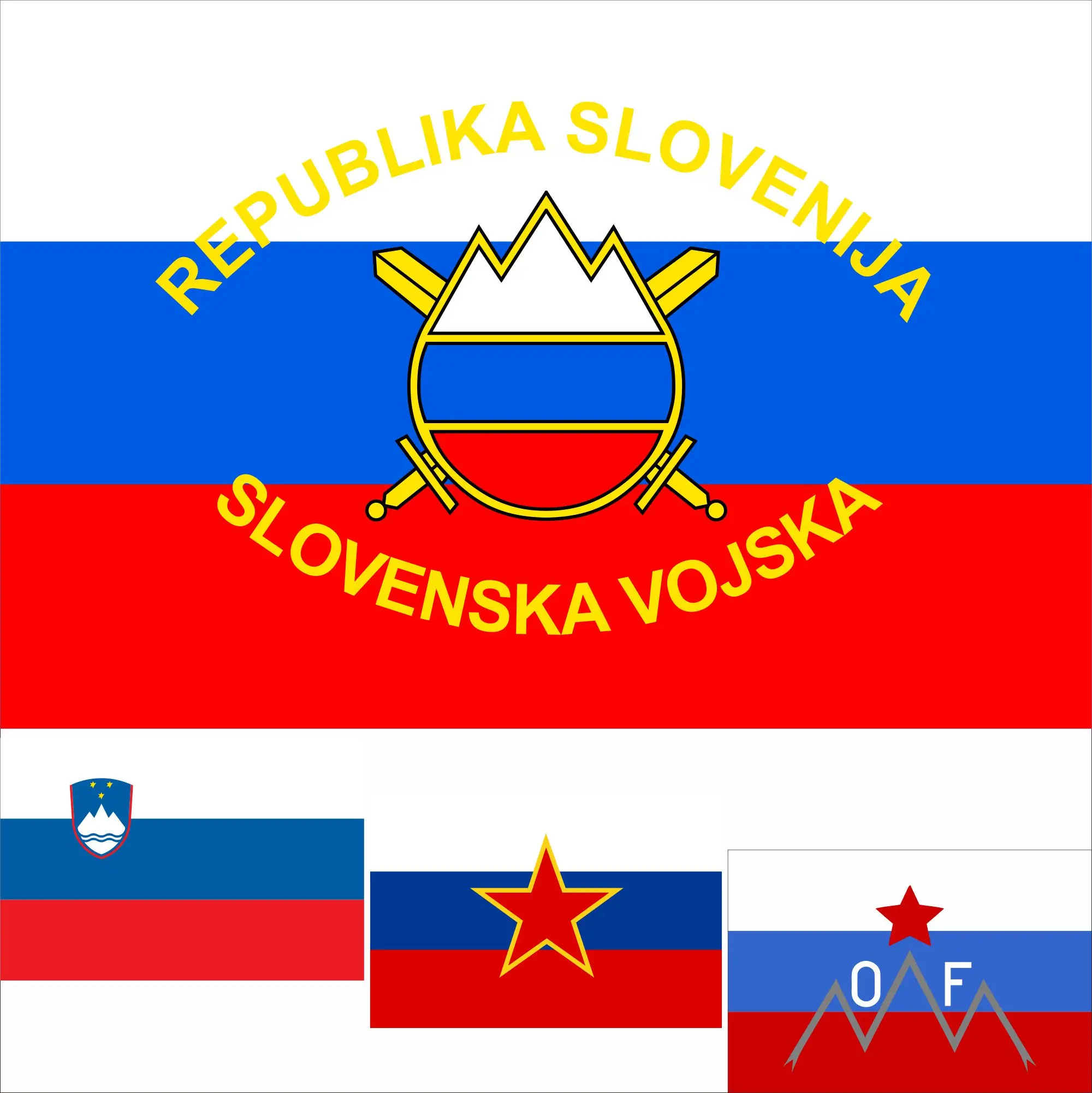 

Slovenian Armed Force 1945-1991 Naval Jack Flag 3X5FT 90X150CM 100D Polyester Double Stitched High Quality Banner