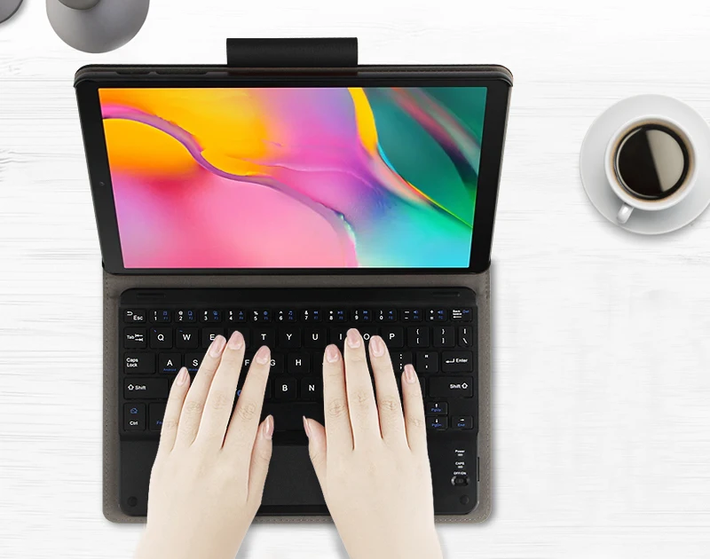 Русский/Иврит/испанский беспроводной Bluetooth клавиатура кожаный чехол для Samsung Galaxy Tab A 10,1 SM-T510 SM-T515 T510 T515