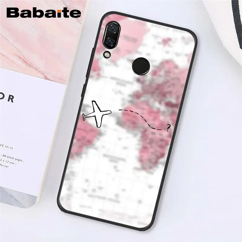 Babaite карта мира путешествия просто пойти чехол для телефона для Xiaomi Redmi8 4X 6A S2 Go Redmi 5 5Plus Note4 5 7 Note8Pro