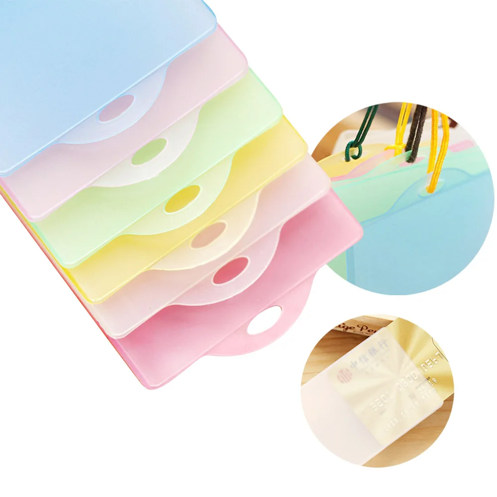 

1PCS Waterproof PVC Transparent ID Bus Card Pass Holder Keyring Key Chain Case Wallet Pouch Badge Holder For School Suppliers