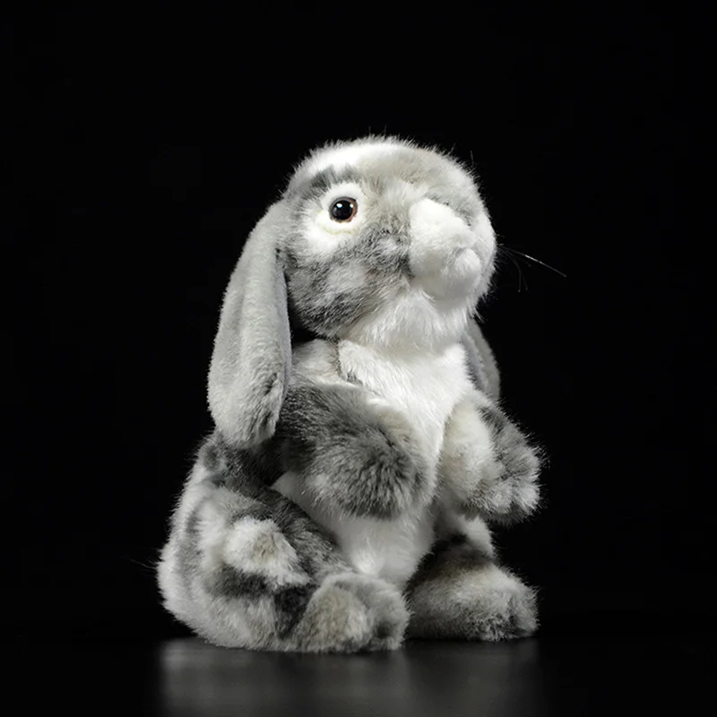 19 см сладкий милый серый Холланд Lop Ушастый Кролик куклы реалистичные моделирование прекрасный кролик в виде животного мягкая набивная Детская плюшевая игрушка в подарок