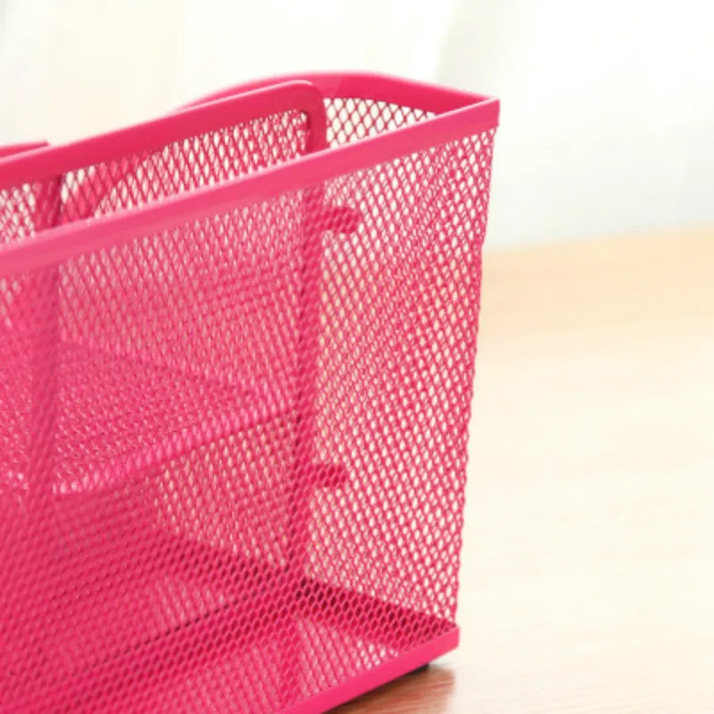  Various colors 7 Storage Multi-functional Desk Organizer Mesh Metal Pen Holder Stationery Container