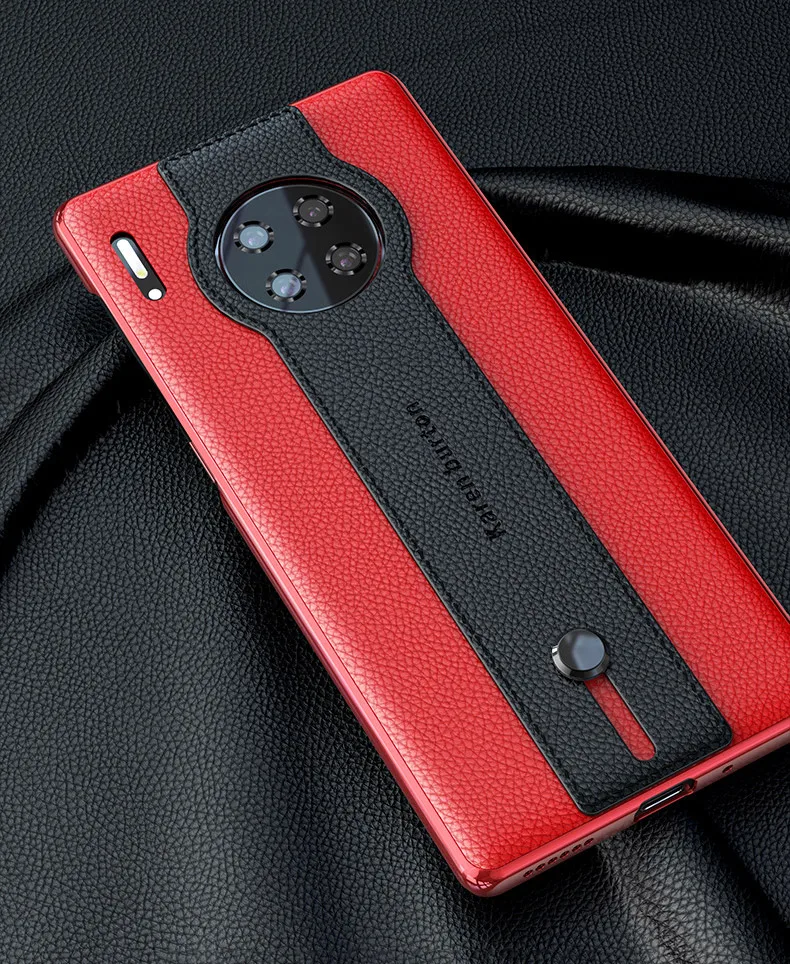 Vpower чехол для huawei mate 30 Pro, чехол из натуральной кожи для телефона huawei mate 30, чехол с ремнем и кольцом, подставка, бизнес-Чехол