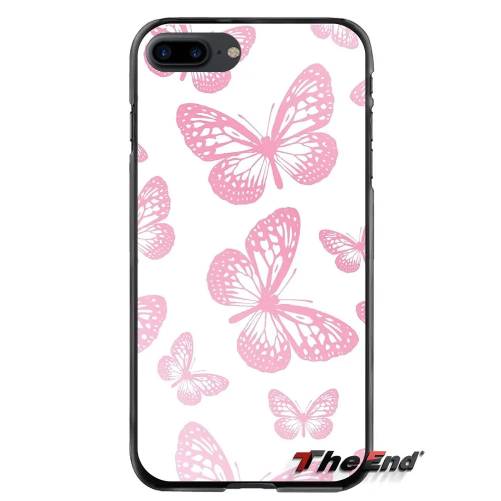 Для Apple iPhone 4 4S 5 5S 5C SE 6 6S 7 8 Plus X iPod Touch 4 5 6 розовые аксессуары в виде бабочек защитный чехол для телефона Чехлы - Цвет: images 8