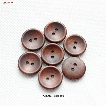 

(200pcs/lot)20mm personalized wooden sew buttons with your own message or shop name brown buttons 13/16"-BG0166