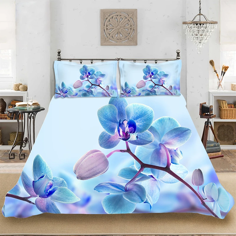 Комплект постельного белья включая пуховое одеяло наволочка с принтом домашний