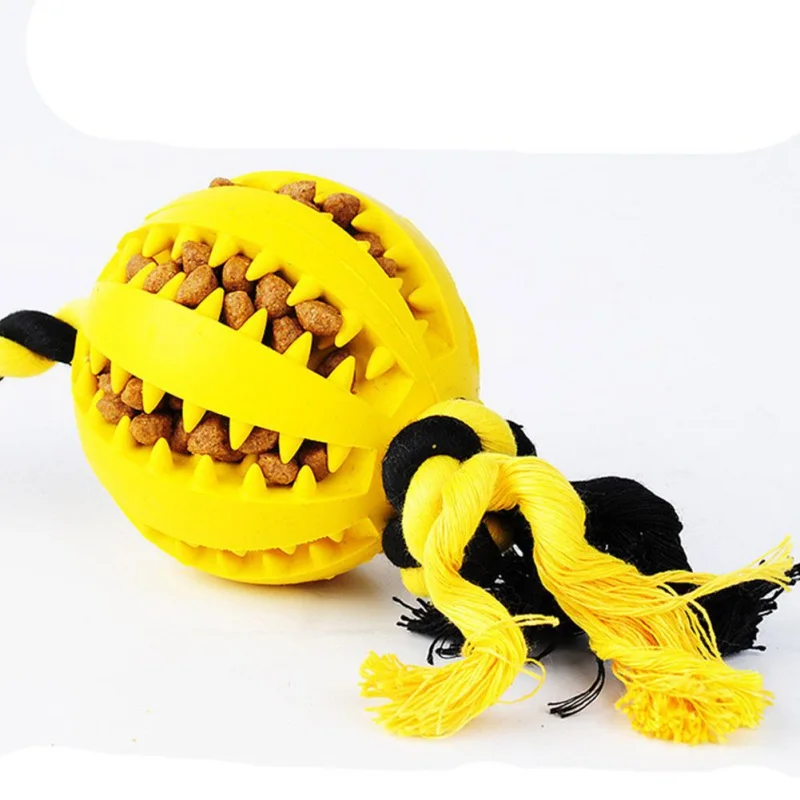 Pet Dog Molars игрушки для чистки зубов резиновый шнурок протекающий мяч игрушка укусы устойчивы для собак стоматологическое лечение интерактивный