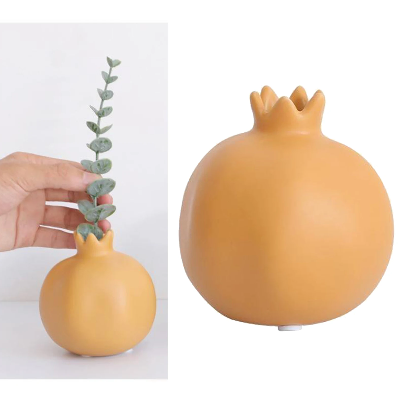 Chinese Classic Ceramics Vases Simulation Pomegranate Flower Insert Dried Floral Desktop Porcelain Vase Vintage Home Decor