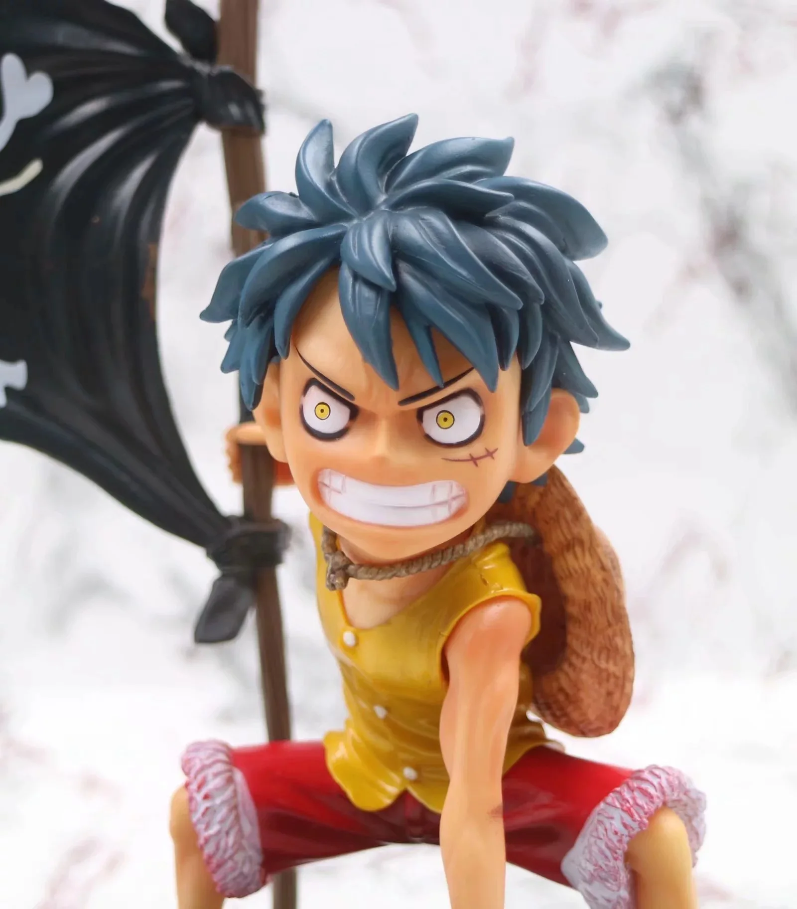 Диффузная динамическая квадратная Аниме one piece Государственный пиратский флаг соломенная шляпа Луффи в коробке гаражный комплект Абердин украшения модель