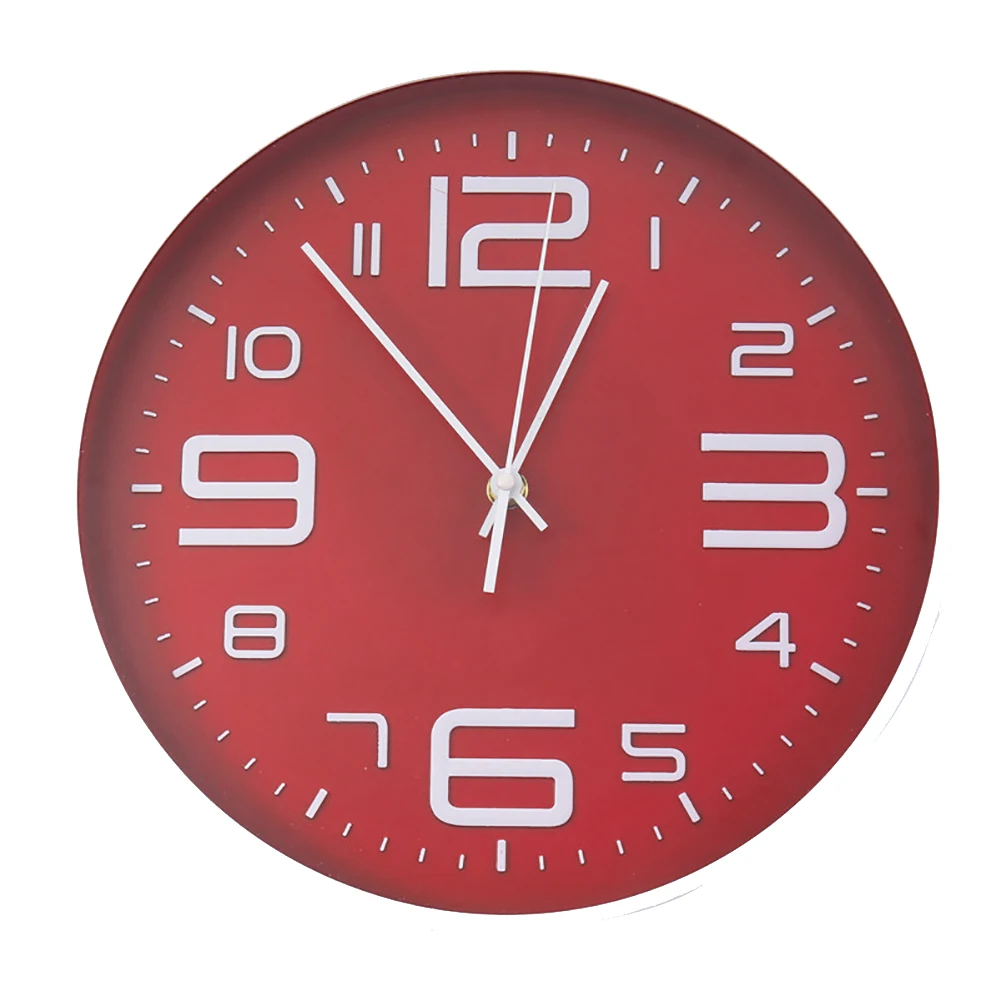 Home Office Room Decor Rustic Hotel Indoor Silent Round Kitchen Wall Clock Quartz Movement Bedroom Acrylic Modern