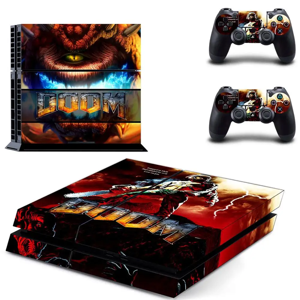 PS4 стикер DOOM виниловая кожа PS 4 наклейка s Play станция 4 наклейки Pegatinas Adesivo для консоли playstation 4 и 2 контроллера