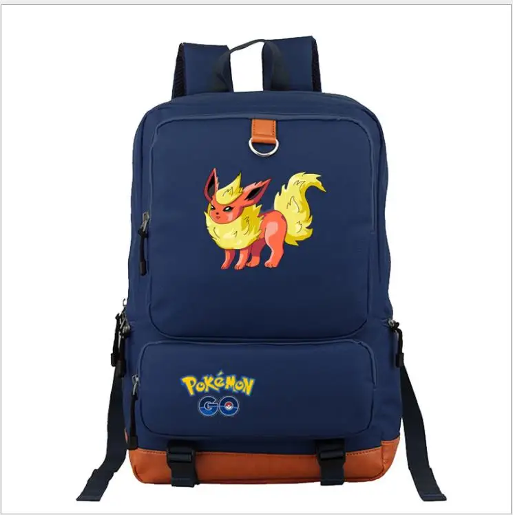 Mochilas Аниме игры «Pokemon Go», рюкзак из плотной ткани с рисунком Пикачу для мальчиков и девочек-подростков, школьный рюкзак для мужчин и женщин, Ёмкость дорожные сумки - Цвет: as pictures