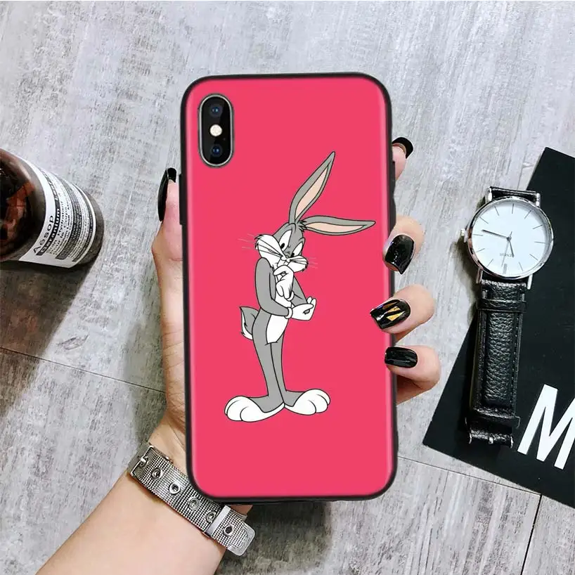 Bugs Bunny Looney Tunes черный чехол для телефона Apple IPhone 11 Pro XS MAX XR 7 8 6 6S Plus X 10 Ten 5 5S SE Coque Shell - Цвет: BA031-9