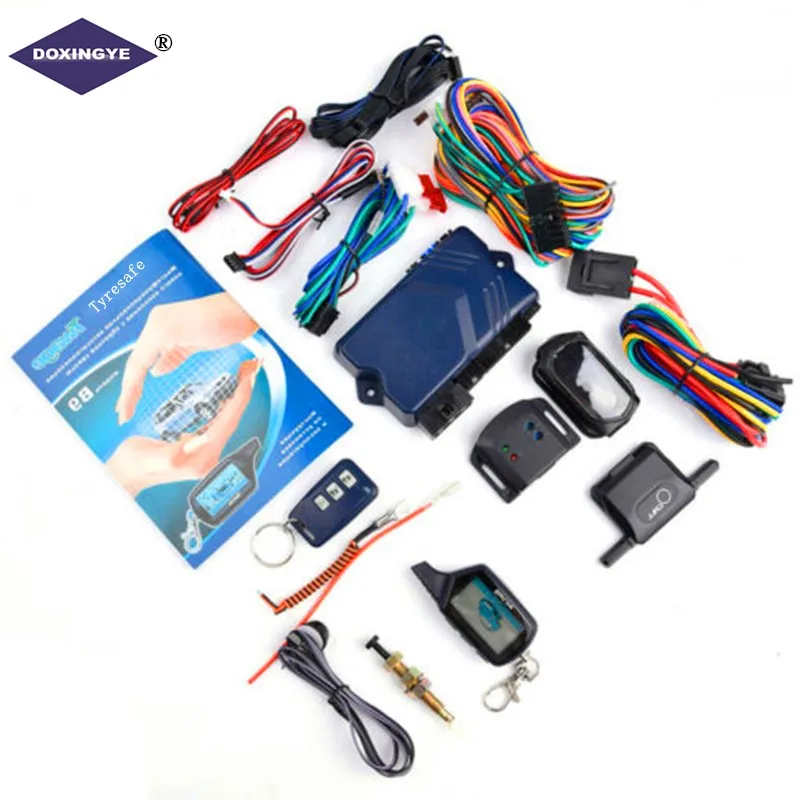 Big Sale Car-Alarm-System Remote-Control-Key Doxingye Tyresafe Auto-Anti-Theft Engine-Start Russian-Version LWyjmk7xG