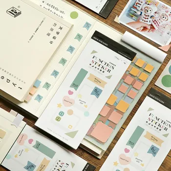 

Various styles Fresh Grid Lines Brief Basic Function Sticky Notes Memo Pad To Do List Planner Sticker Self-Adhesive Notepad