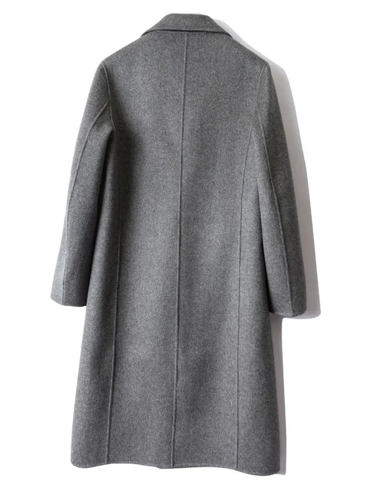 

Men's 100% Wool Coat Double-sided Long Jacket Men Clothes 2020 Casual Spring Autumn Casaco Masculino YC-MR3016 KJ4298