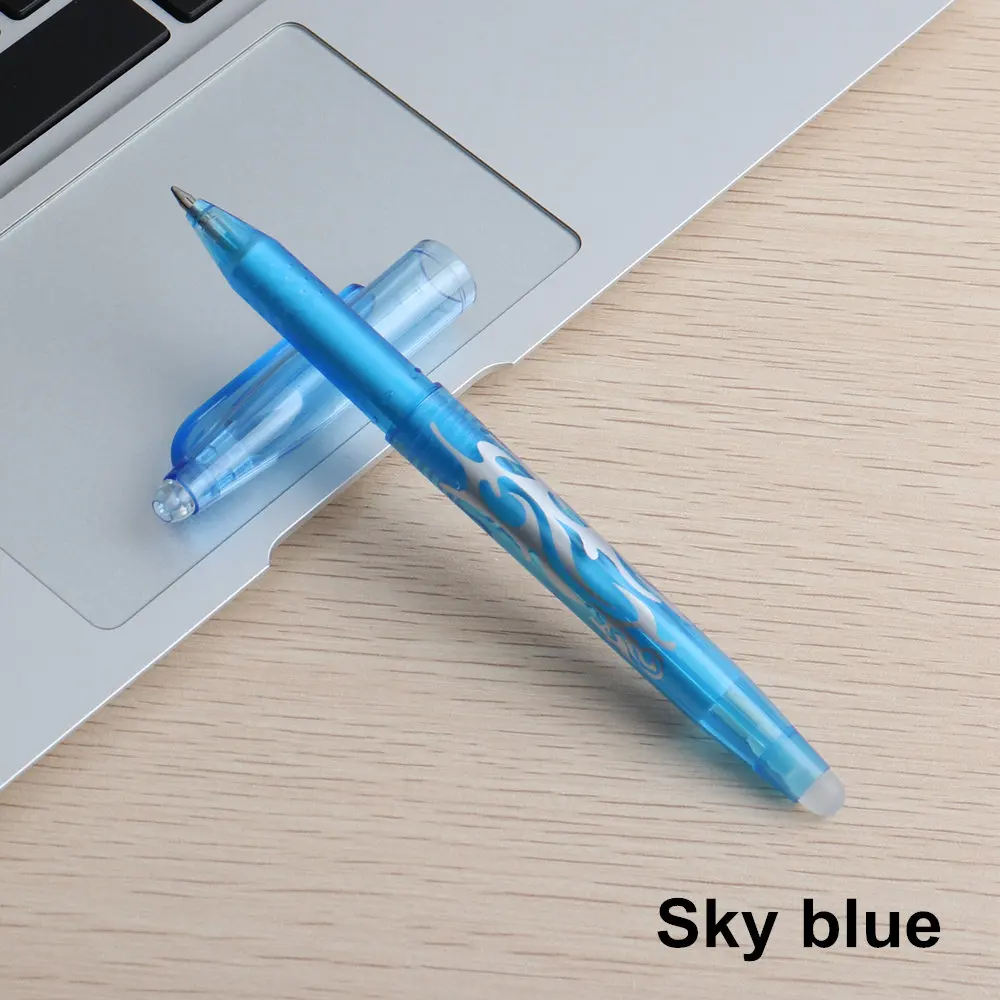 8PCS Gel Pen Skyblue 8 шт набор стираемых ручек цветные 8 цветов гелевые ручки для школы, офиса, креативные инструменты для рисования, студенческие канцелярские принадлежности 0,5 мм - Цвет: 8PCS Gel Pen Skyblue