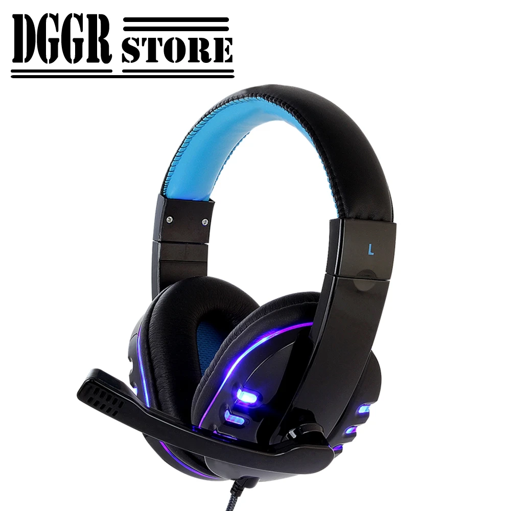 Ch1 Stereo Headphone Headsets Casque Deep Bass Computer Laptop Gaming Headset With Microphone Light for PC Game Gamer Earphones