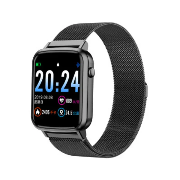 Новые смарт-часы с Bluetooth, 1,3 дюймов, полностью сенсорные, водонепроницаемые, измерительный, для женщин, физиологический цикл, напоминание, Смарт-часы, браслет - Цвет: Black steel