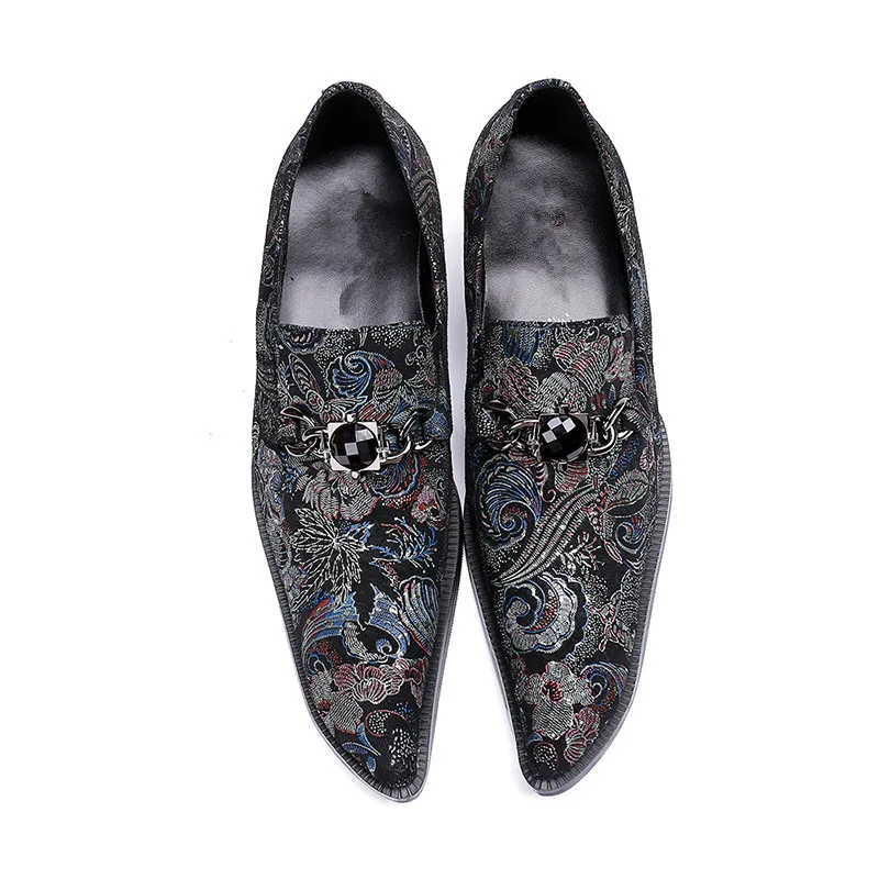 

NEW Men's pointed toe dress shoes chain lace-up oxford for men party wedding shoes men size 38-46