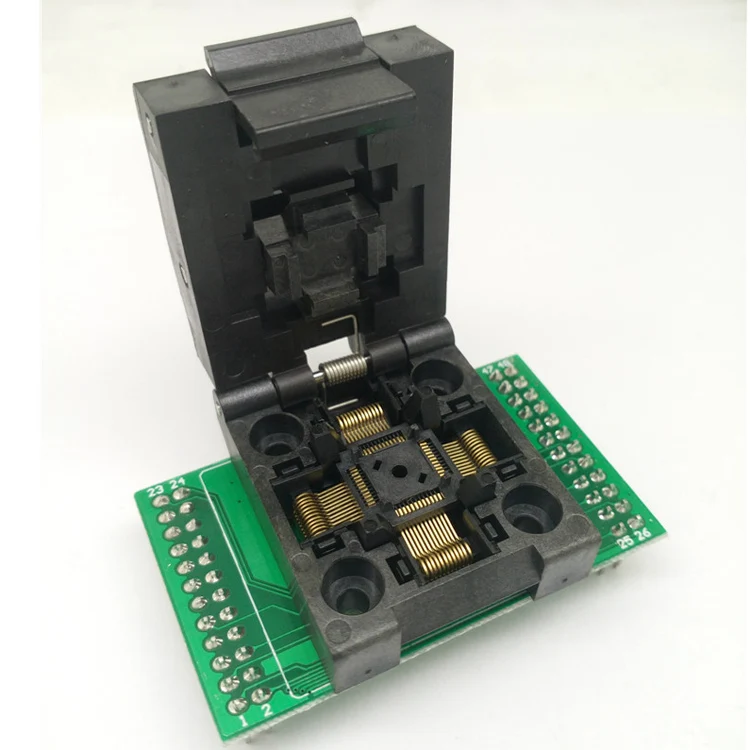 STM32F030C8T6 программирующая розетка LQFP48 горящая розетка ICTest розетка FPQ-48-0.5-06 зажимами