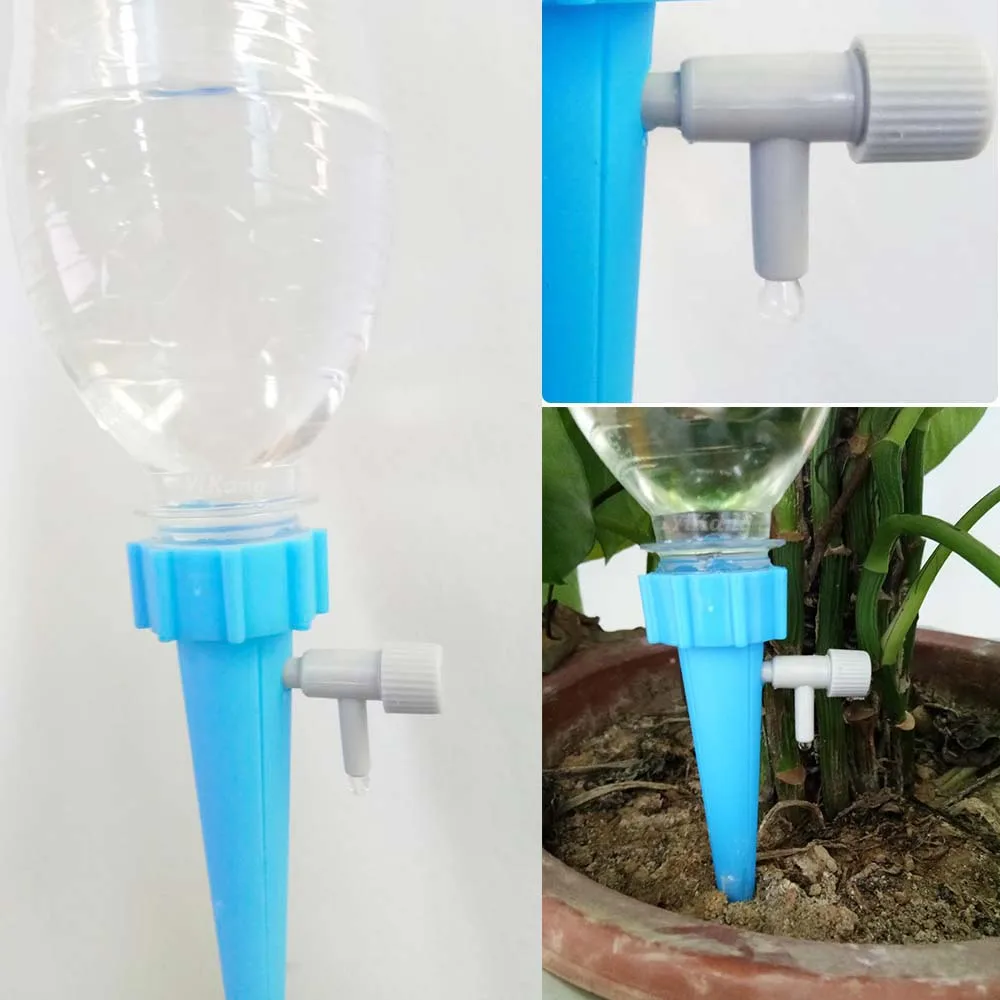 4/8PCS Auto Drip Plant Irrigation Watering System Self Dripper Spike Kits Garden Household Plant Flower Automatic Waterer Tools