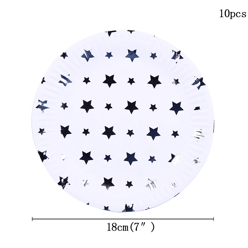 10pcs plates 10 шт. 350 мл Серебряный флэш Стиль холостяк Singleism День Рождения украшения для взрослых детей принадлежности бумажные одноразовые столовые приборы чашки - Цвет: 10pcs plates