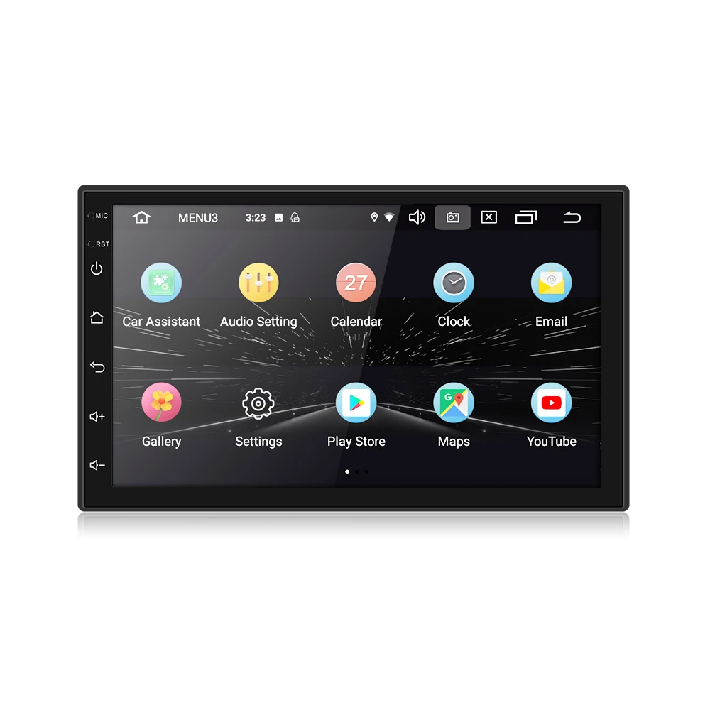 2 din Android 9.0 Ouad Core PX6 Car Radio Stereo GPS Navi Audio Video Player PC Box Wifi BT HDMI AMP 7851 OBD DAB+ SWC 4G+ 32G