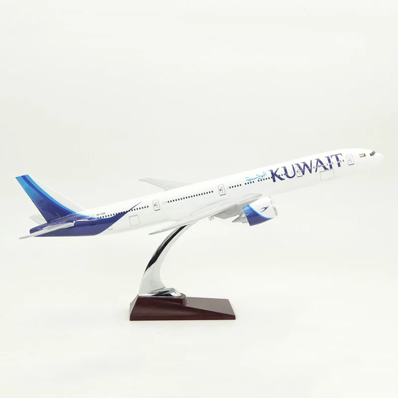 47 см Boeing 777 B777 коллекционные игрушечные модели самолетов KUWAIT airlines, литье под давлением, пластиковый сплав, самолет, подарки для детей