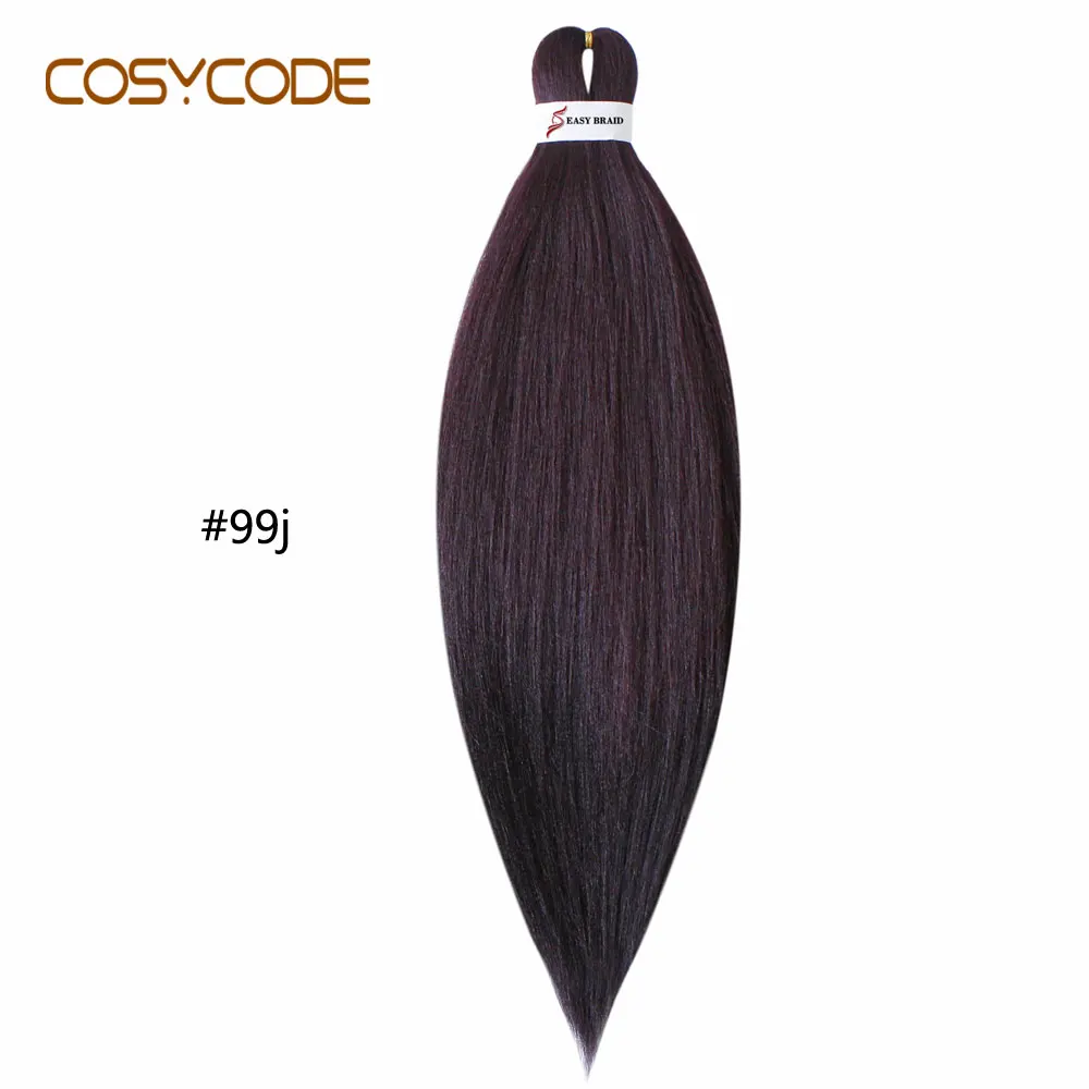 COSYCODE Jumbo вязание крючком плетение волос для наращивания 26 дюймов 66 см Длинные Синтетические косички чистый 2 тона - Цвет: # 99J