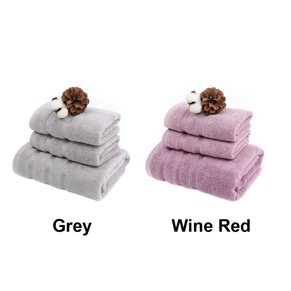 3PCS/Set Cleaning Solid Bamboo Fiber Luxury Gift Soft Home Rectangle Wash Cloth Hotel Adults Safe Strong Absorbing Bathroom