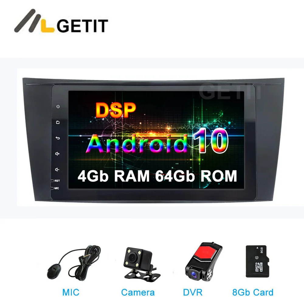 " Android 10,0 автомобильный dvd-плеер gps стерео Мультимедиа для Mercedes Benz e-класс W211