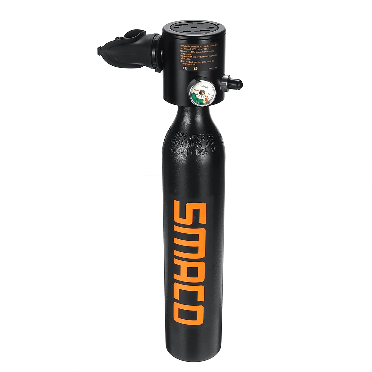 

Diving Equipment Mini Scuba Oxygen Cylinder Air Tanks Cylinder Snorkel Valve Adapter Snorkeling Underwater Breathing