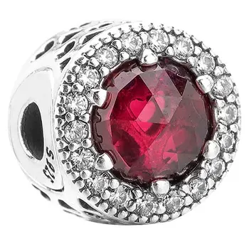 

Top Quality 925 Sterling Silver Bead Charm PASSION With Red & Clear Cubic Zirconia Bead Fit Pandora ESSENCE Bracelet Diy Jewelry