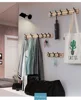 Nordic Fashion Style Bedroom Furniture Coat Rack Clothes Hanger Hooks Living Room Closet Bamboo Hat Racks Coat Hanger Wall Hook 3