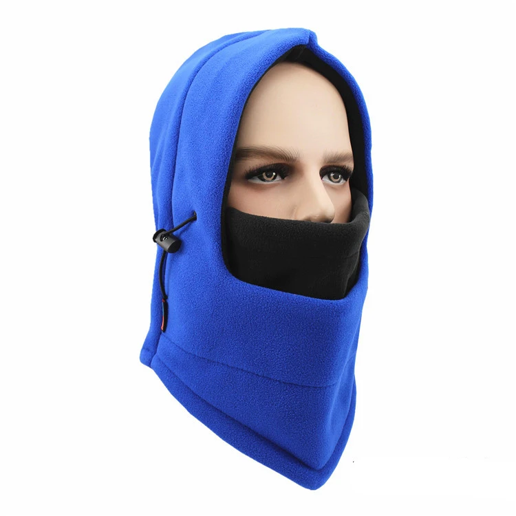 Модные зимние теплые флисовые шапки для мужчин Череп головной убор с манишкой Балаклава маска для лица Wargame спецназ маска - Цвет: 5