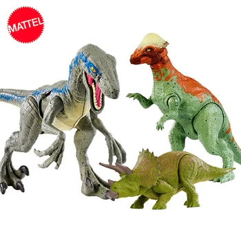 

16-20cm Original Jurassic World Toys Attack Pack Velociraptor Triceratops Dragon PVC Action Figure Model Dolls Toys For Children