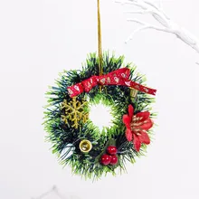 Креативный Рождественский мини-венок из ПВХ, Рождественский подарок с красными фруктами, подвесная подвеска Vianocne Dekoracie, искусственная Цветочная Гирлянда