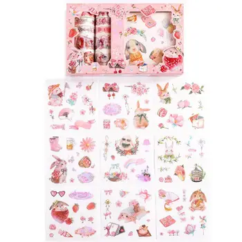 

Cute Cartoon Animal Washi Tape Japanese Paper Stickers Set Adhesive Scrapbooking K1AB