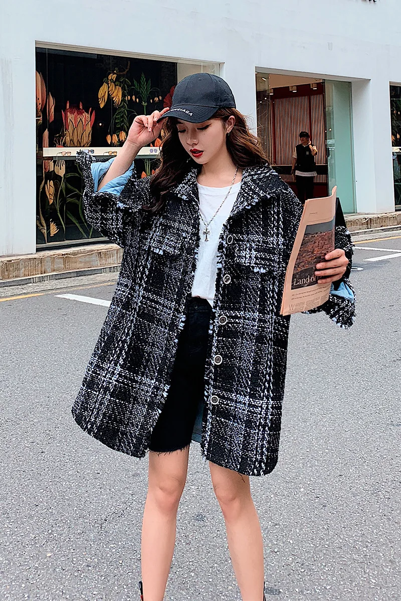 

Photo Shoot School Season Graceful Coat Women's Spring And Autumn New Style Korean-style Retro Hong Kong Flavor INS Fashion Stud