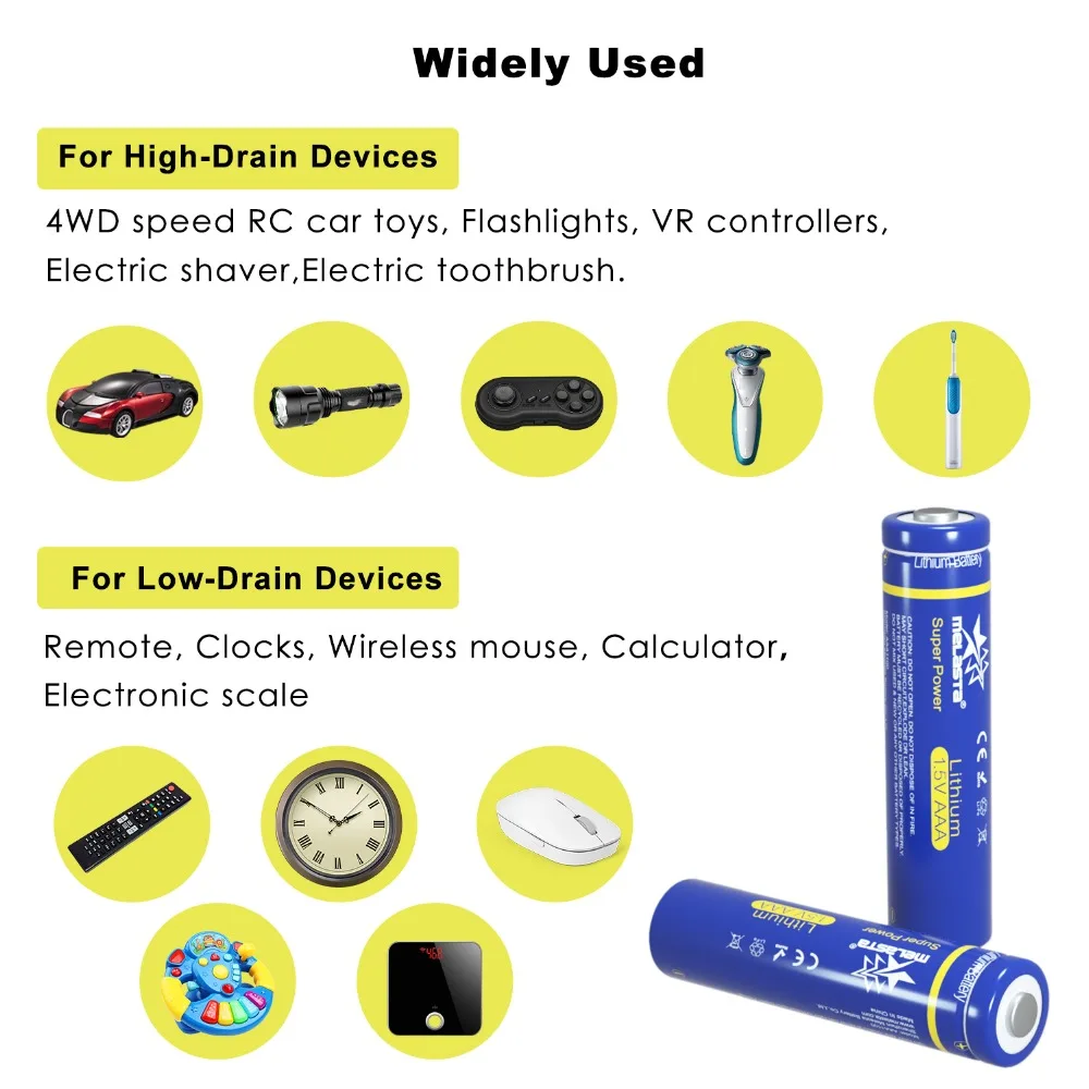 Melasta 4 шт. lifes2 FR03 AAA+ 4 шт. FR6 AA литиевая основная батарея для игрушек MP3 камера электробритва зубная щетка дистанционные часы