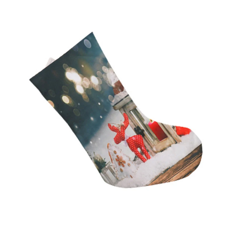 A Large Christmas Decorations Santa Claus Cute And Interesting Modeling Christmas Stocking Gift Bag - Цвет: A
