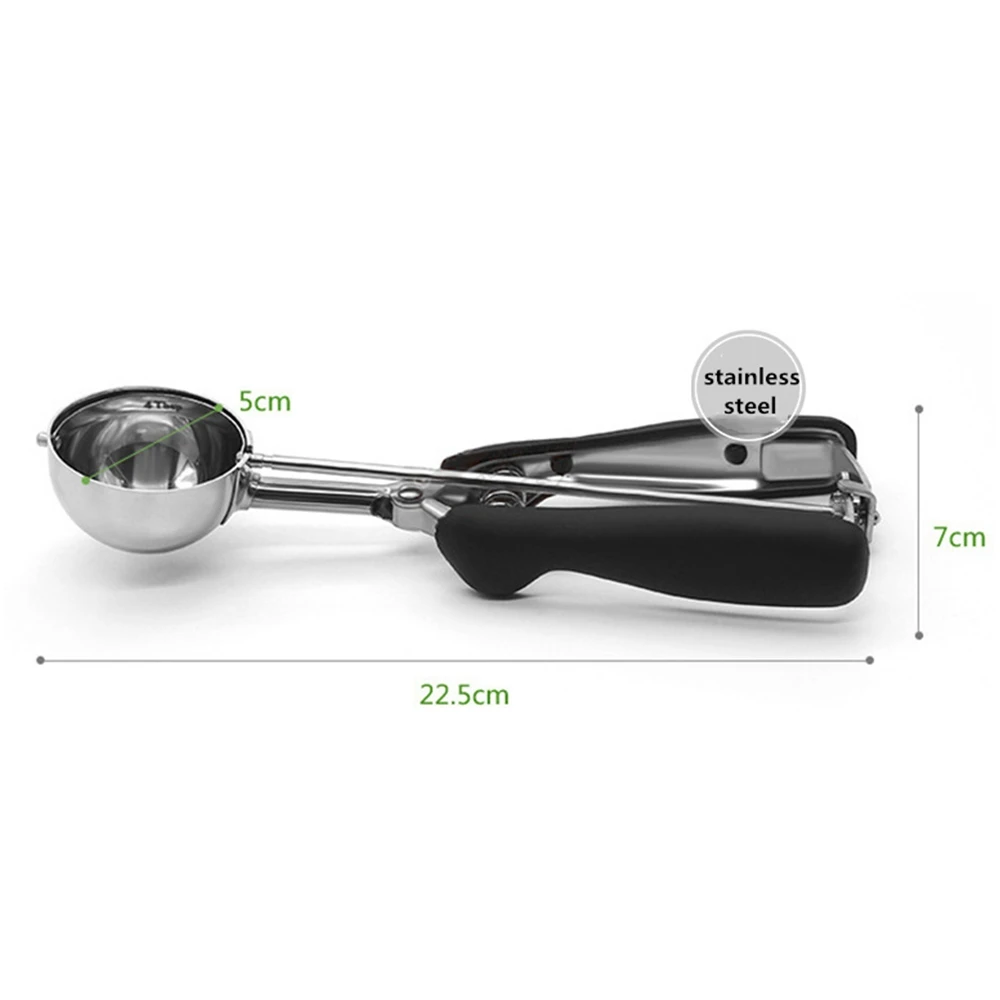 Stainless Steel Ice Cream Scoop Tool Cookie Scoop Icecream Spoon Kitchen Gadgets Sticks Mashed Potatoes Watermelon Spoon