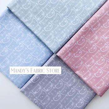 

little cat 100% cotton 1.6m wide twill printed fabric handmade clothes bedclothes decorative cotton fabric