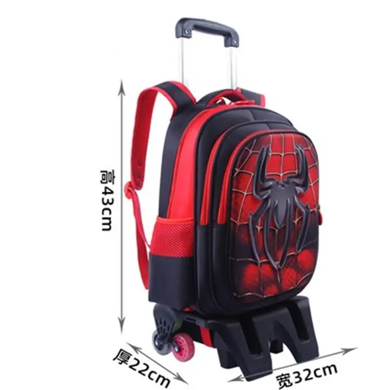 6 High wheels bag 3D Детский рюкзак для путешествий на колесиках, рюкзак на колесиках для мальчиков, рюкзак на колесиках для школьников, школьная сумка на колесиках - Цвет: 6 High wheels bag