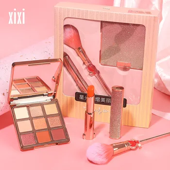 

Makeup Starlight Glitter Beautiful Gift Box for girls beginners Lipstick Eyeshadow Makeup Brush Long Lasting makeup set