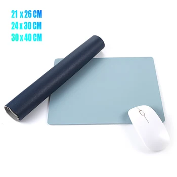 

PU Leather Gaming Mousepad Double-side Usable Mouse Pad 21x26 24x30 30x40cm Desk Pad Grand Mat Office Desktop Laptop Mouse Mats