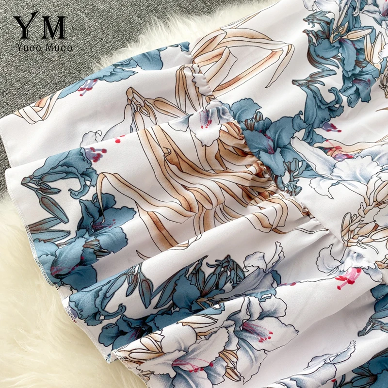 Женское платье с открытыми плечами YuooMuoo весеннее пляжное длинным рукавом и