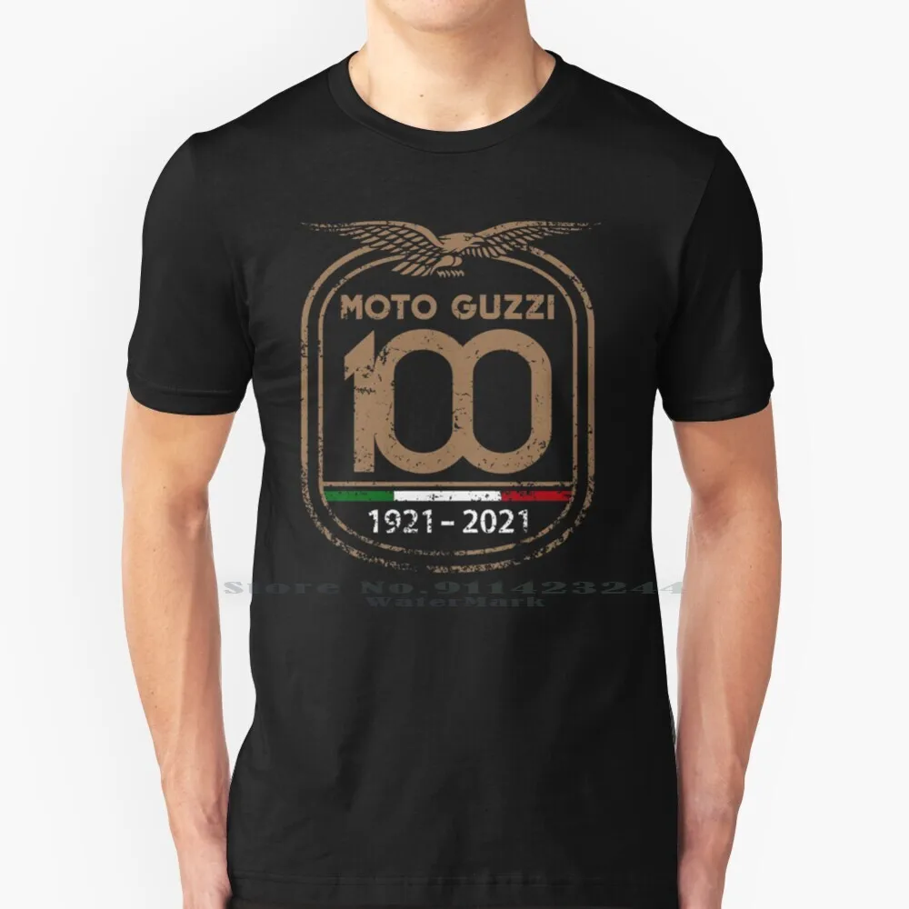 Vintage Anniversary 100Th Moto Guzzi Retro T Shirt Cotton 6Xl Moto Guzzi Logo Italia Moto Trend Moto Vintage Moto